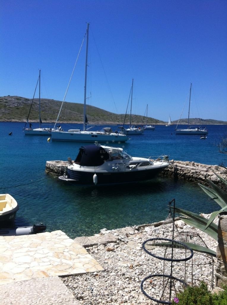 Mooring buoys in Kornati National Park with clear waters