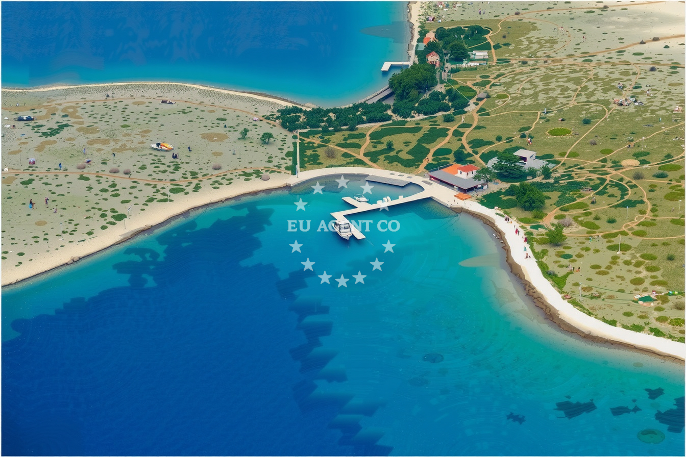 Approach and location view of Jetty buoy field in Jetty on the island Ravni Žakan, North Dalmatia, Croatia photo 3