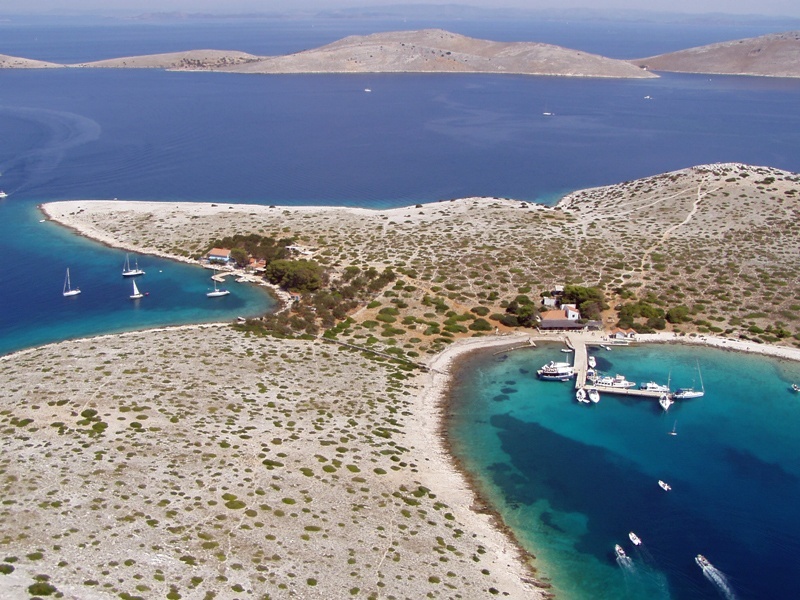 Restaurant Zakan Jetty, Ravni Zakan Island, North Dalmatia, Croatia