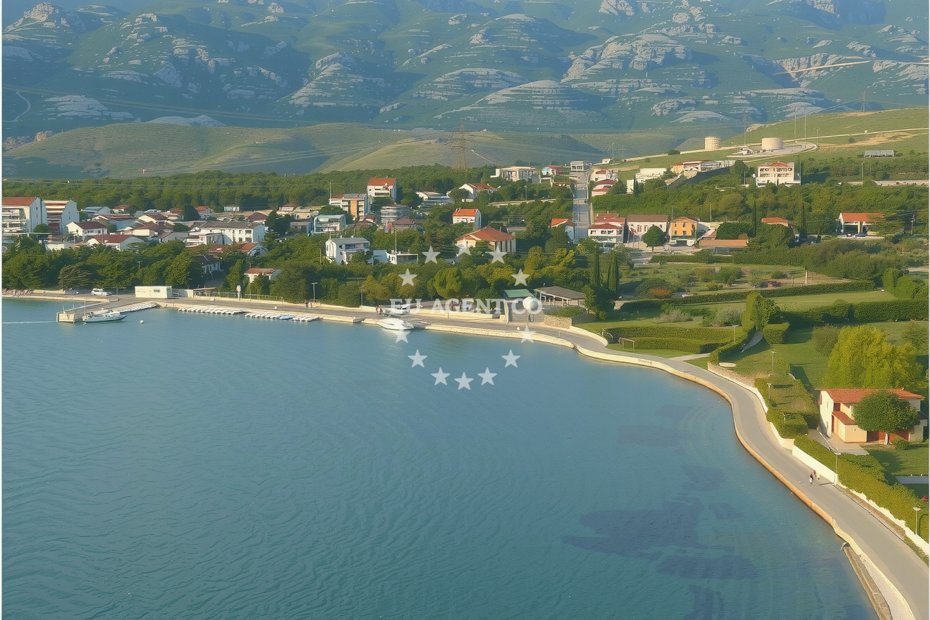 Sailboats anchored at the Rovanjska Jetty, North Dalmatia