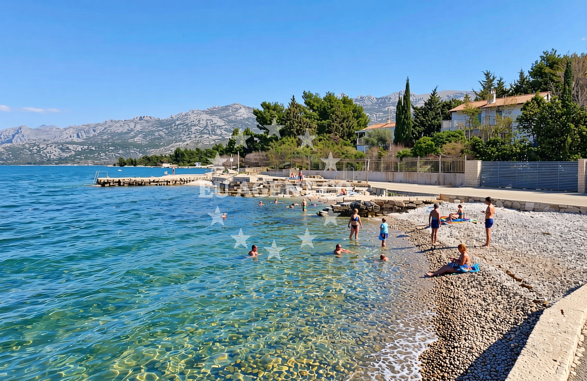 Approaching Rovanjska Jetty in North Dalmatia