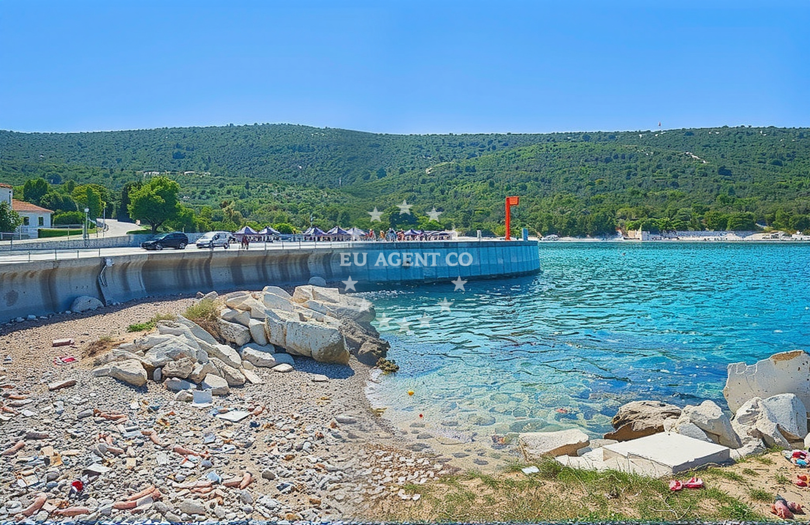 Jetty on the island of Sestrunj, North Dalmatia, Croatia