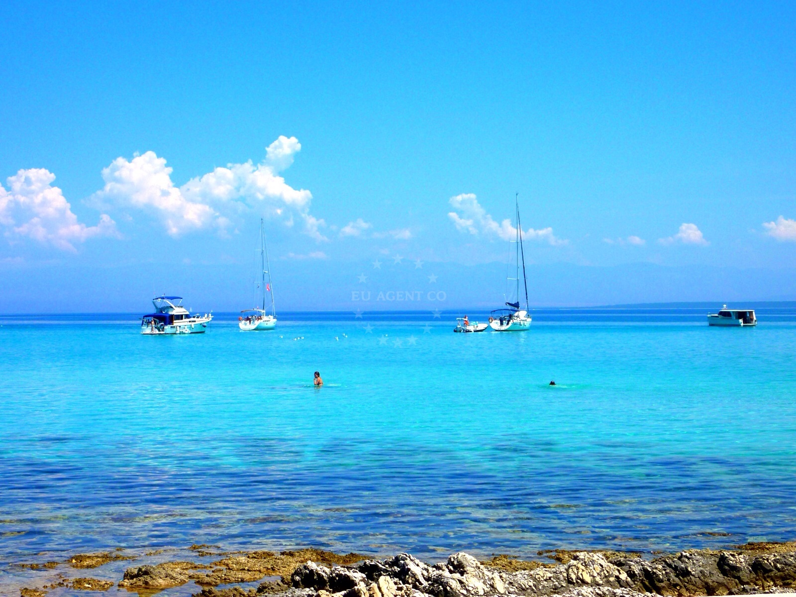 Nautical view of Luka Silba buoy field, Silba, North Dalmatia, Croatia