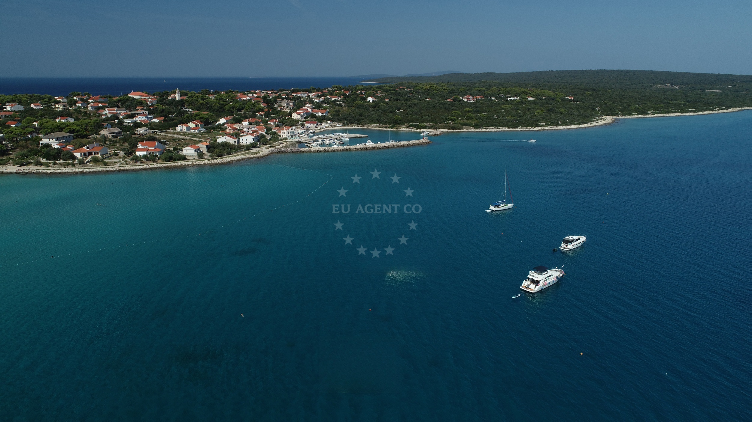 Close-up of mooring buoys at Luka Silba, North Dalmatia, Croatia