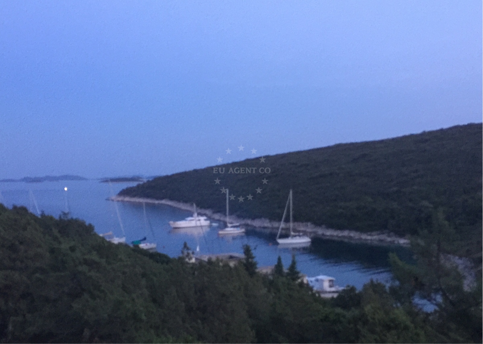 Nautical view of Buoy Field Griparica with surrounding coastal landscape