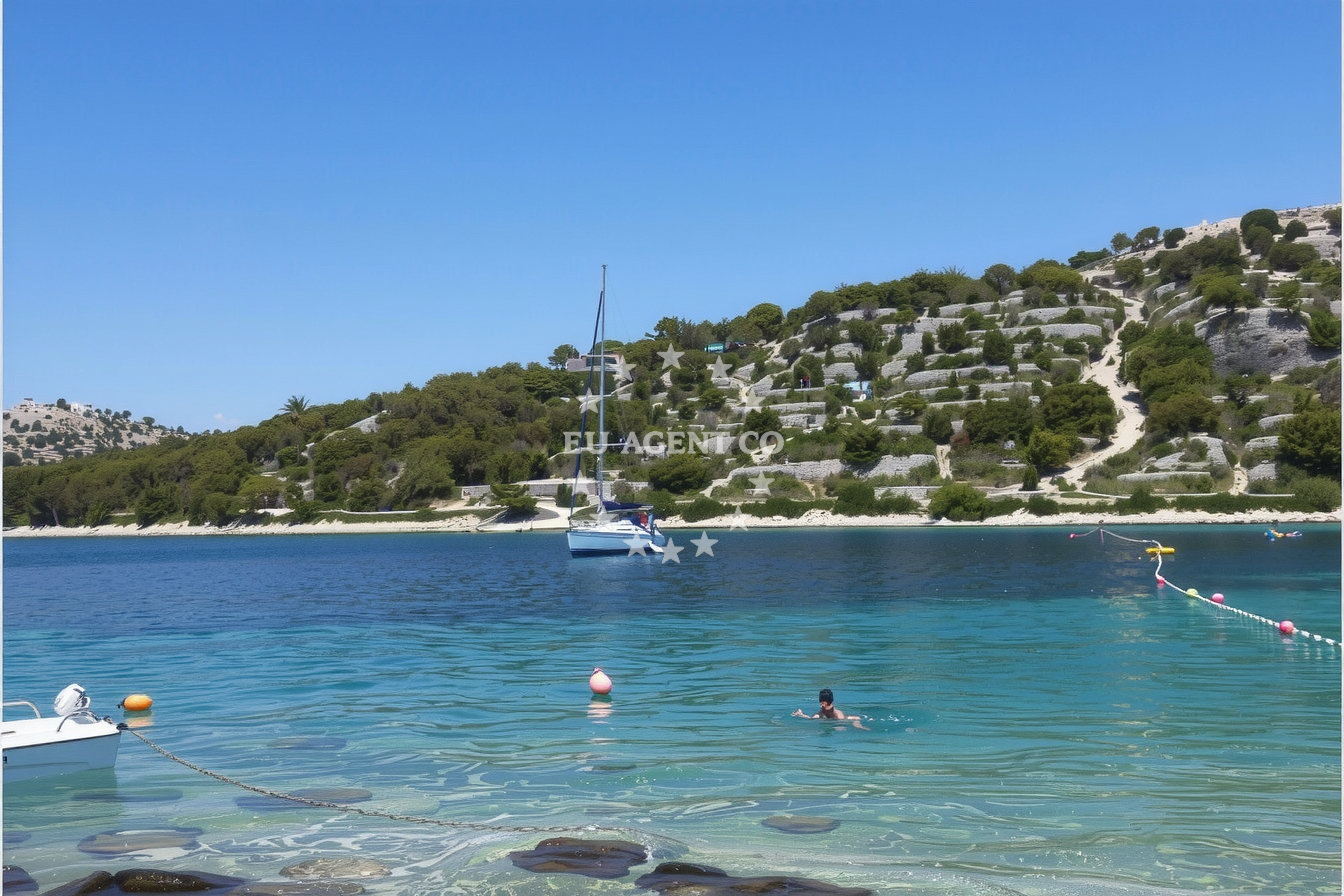 Additional view of Vrsak buoy field in Jetty on the island Škojić, North Dalmatia, Croatia photo 6