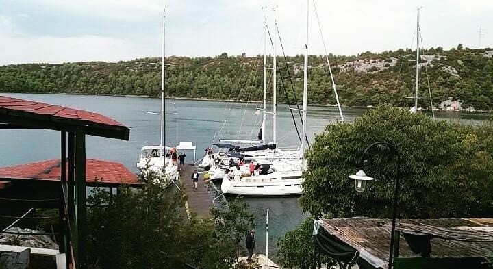 Jetty structure at Konoba Smokvić, Skradin, North Dalmatia