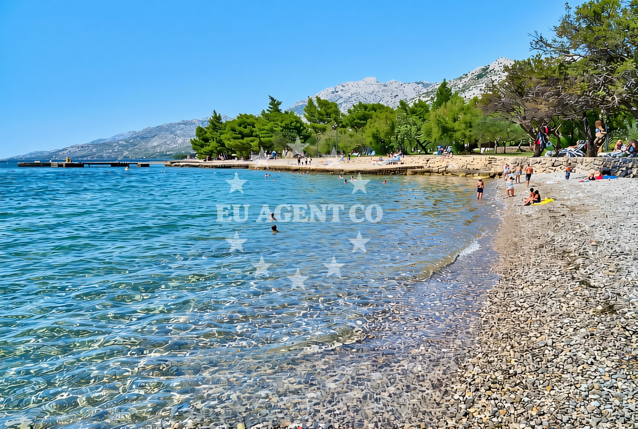Mooring line at Starigrad Paklenica Jetty