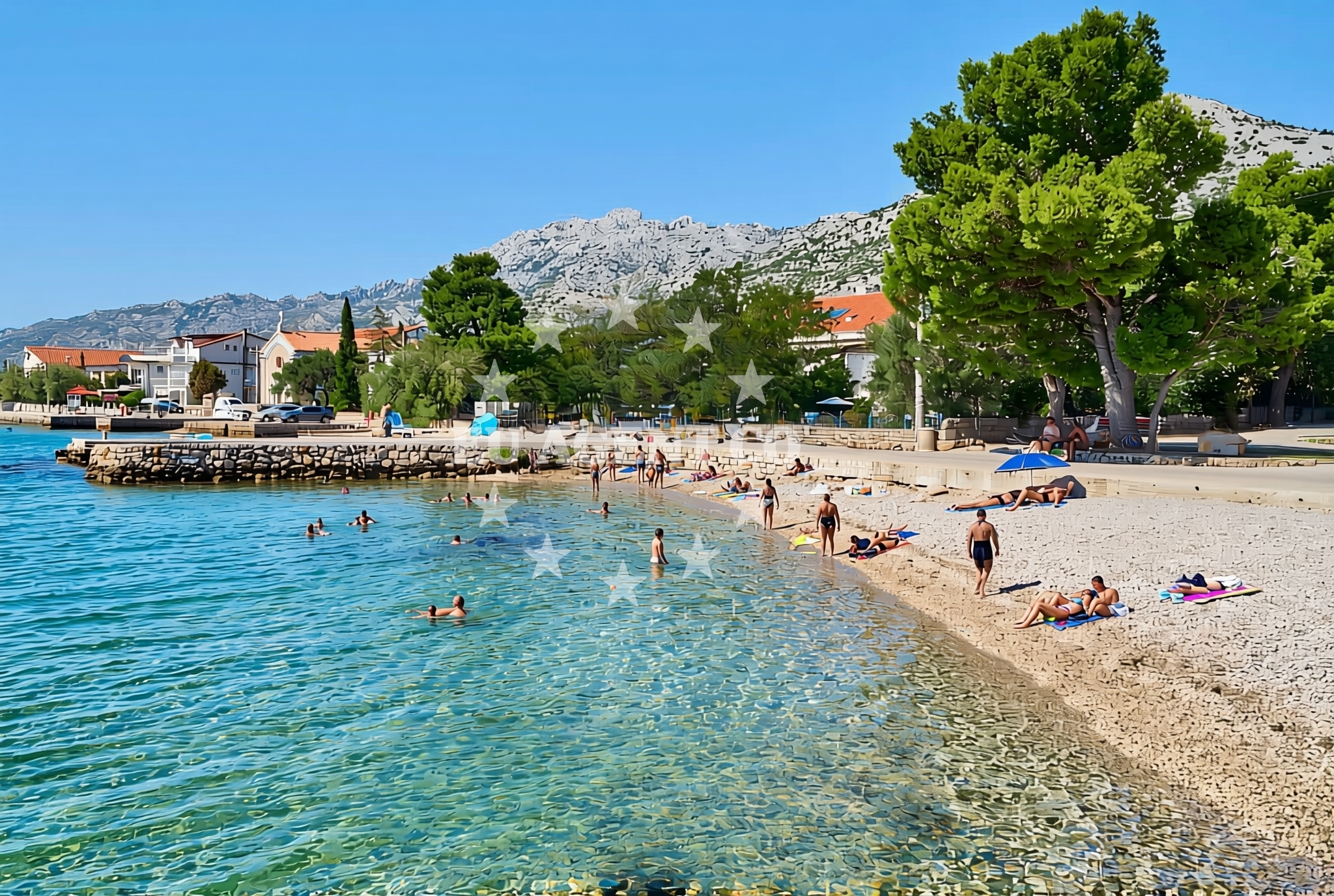 Nearby beaches and coves near Starigrad Paklenica Jetty