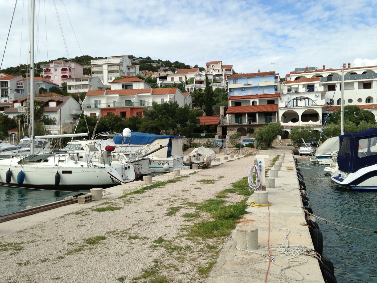 View of Murter Island from Pension Nikola Jetty