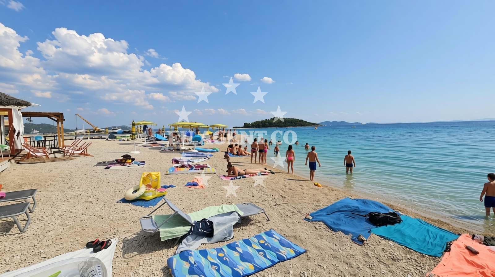 Adriatic coastline at Tribunj Jetty