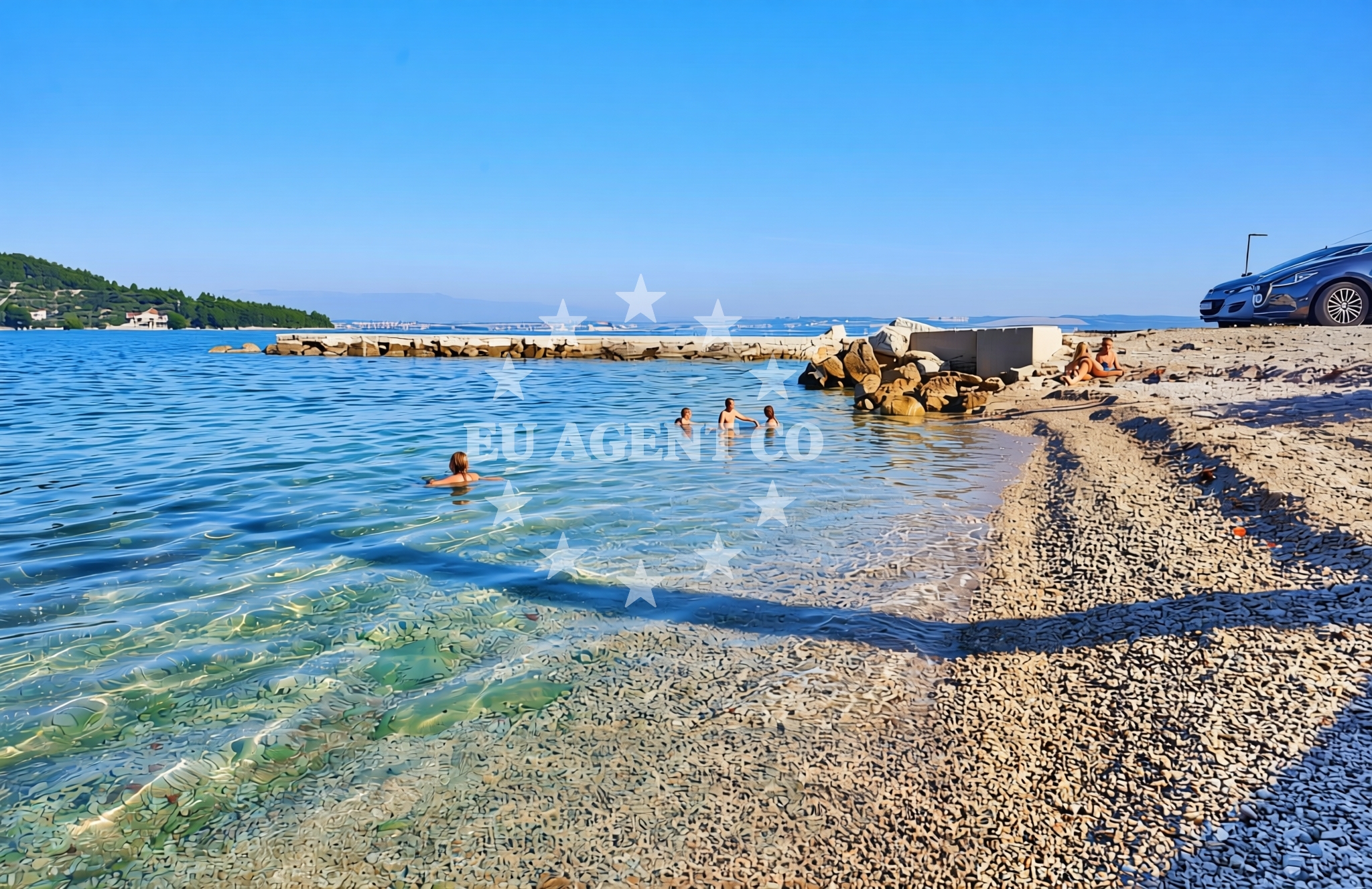 Coastal view from Jetty Batalaža, North Dalmatia