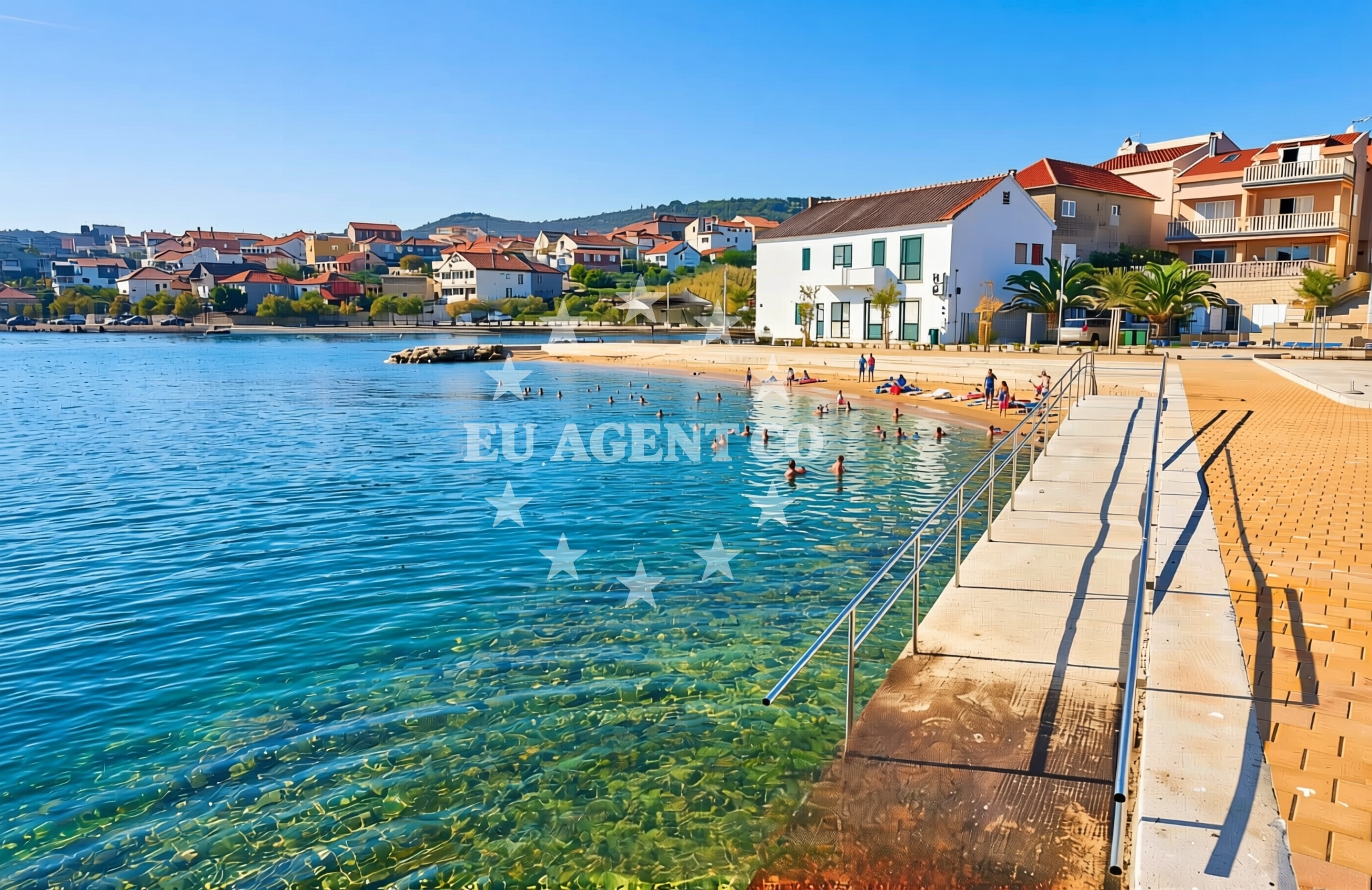 Sailors approaching Jetty Batalaža, Ugljan