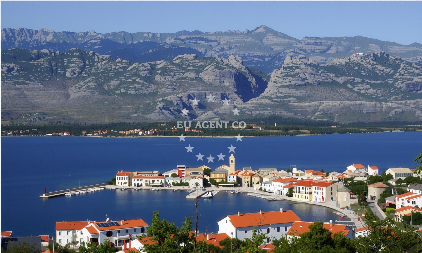 Jetty in Vinjerac, North Dalmatia, Croatia
