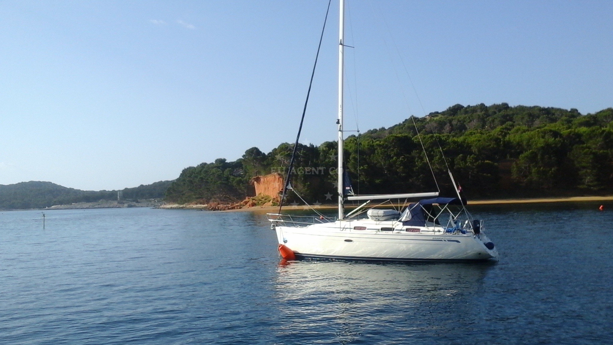 View of Vrgada Island from buoy field location