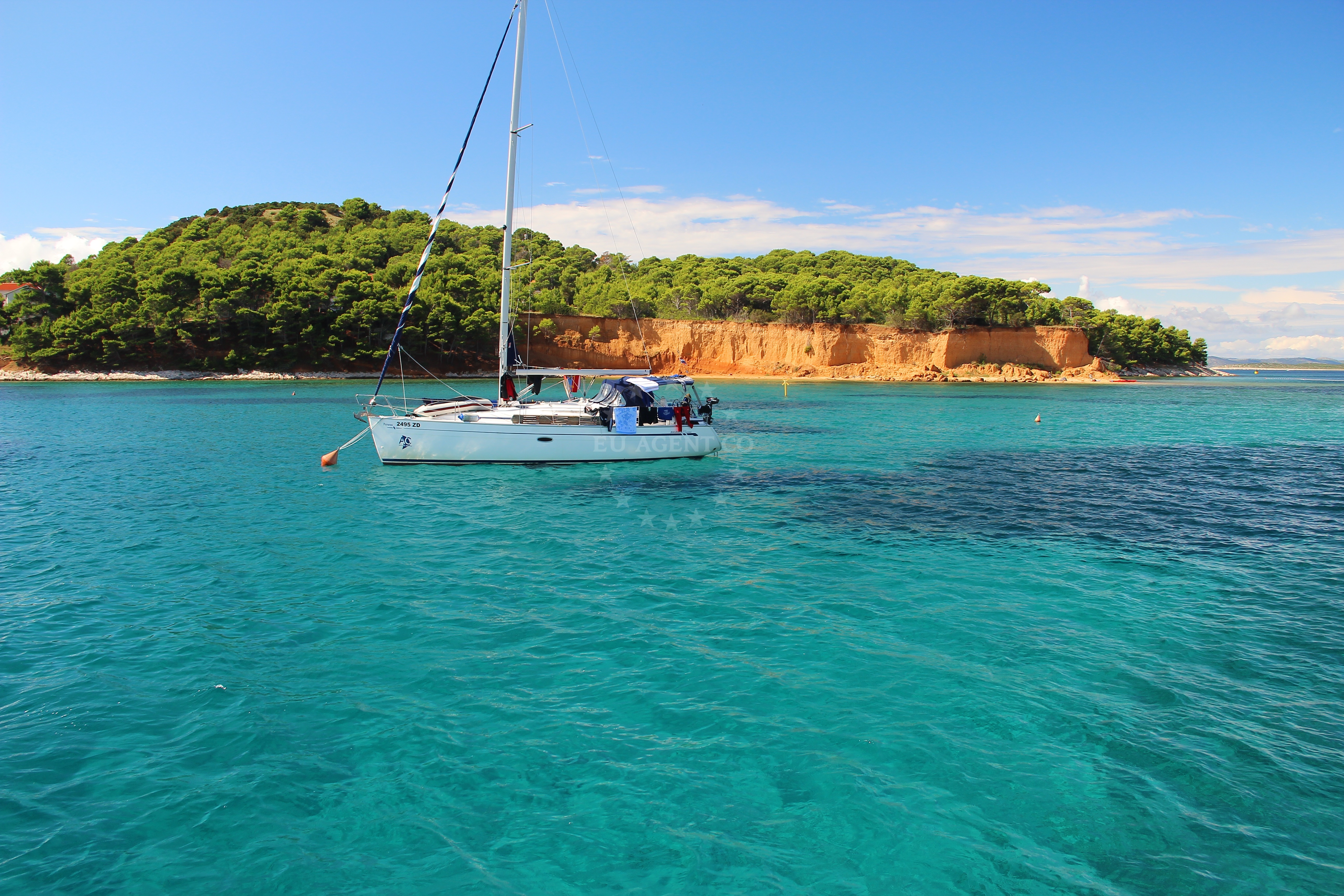 Buoy field on Vrgada Island, North Dalmatia, Croatia