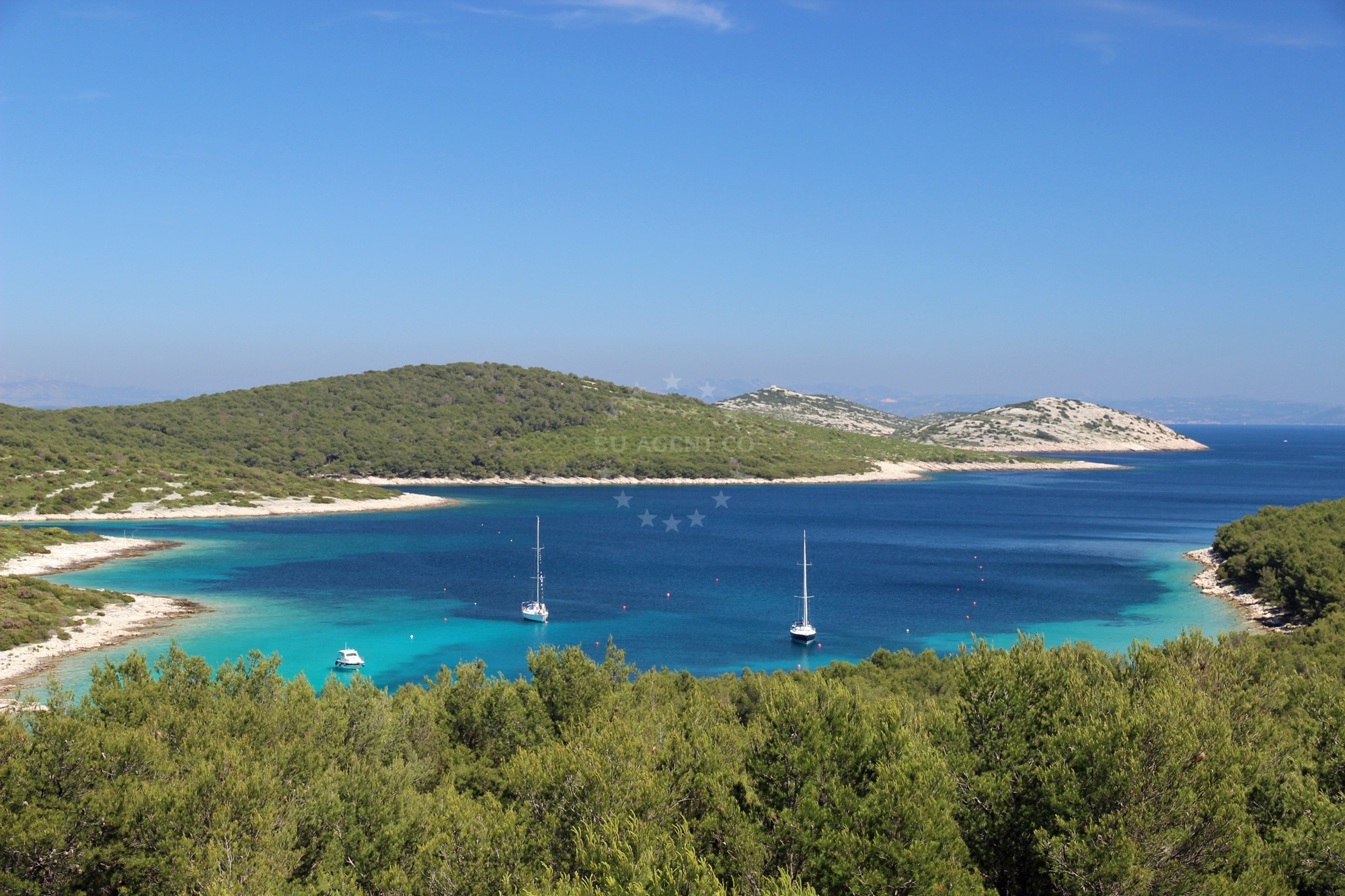 Buoy markers in Žirje, North Dalmatia, Croatia