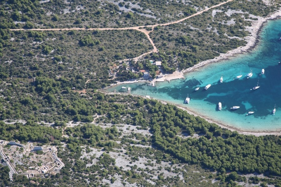 Buoy field in Zirje, North Dalmatia, Croatia