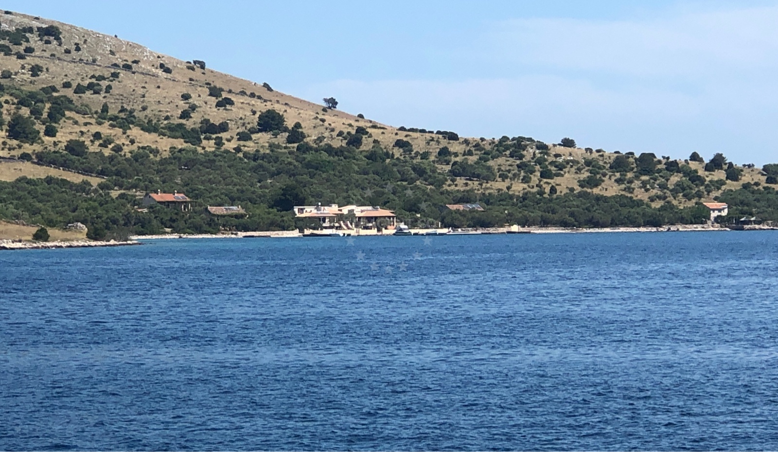 Mooring buoys near Pinizel Bay, Zut Island, Croatia