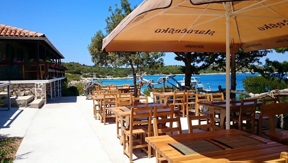 Rustic terrace view at Trabakul Kornati Restaurant