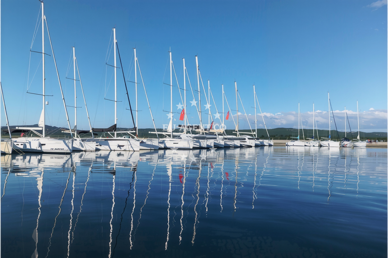 Trabakul Buoys in Pristanisce, Žut, North Dalmatia, Croatia