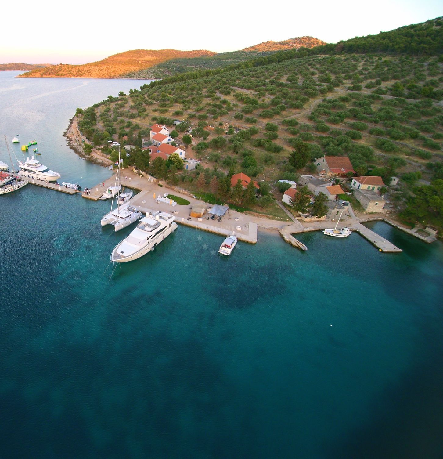 Restaurant Festa Jetty on Zut Island, North Dalmatia, Croatia
