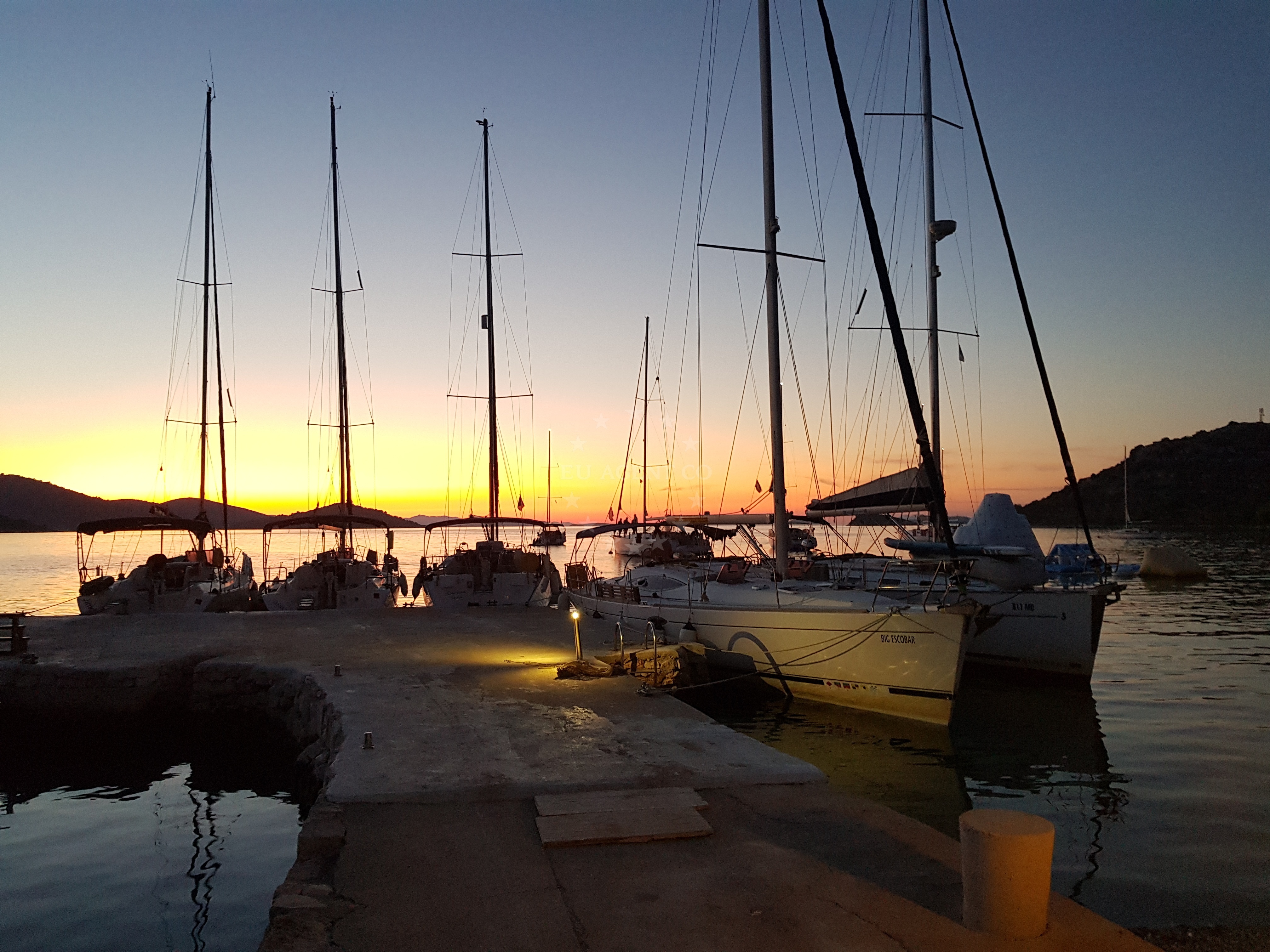 View of Konoba Bain restaurant from the buoys