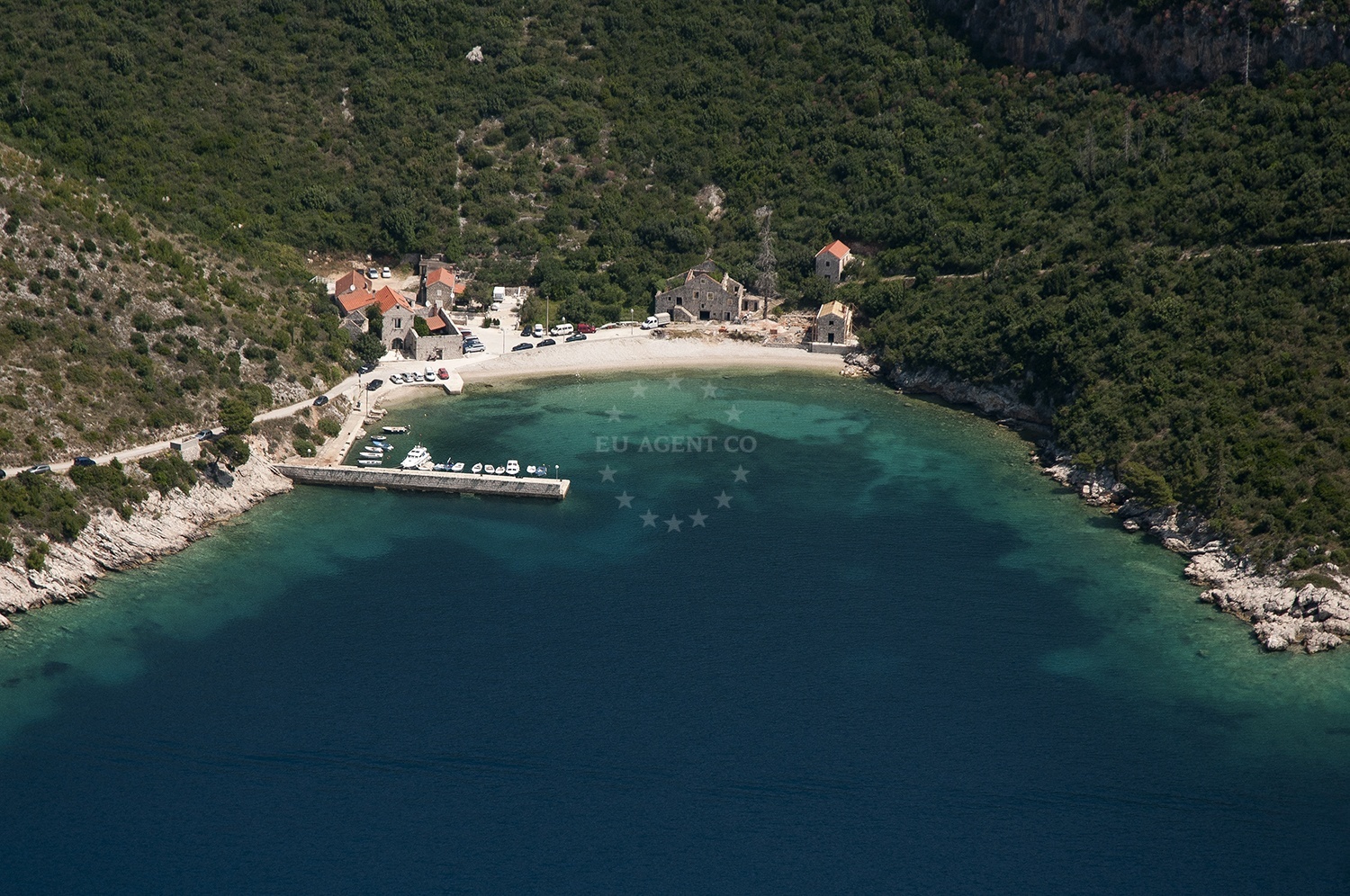 Jetty in Brsecine, South Dalmatia, Croatia