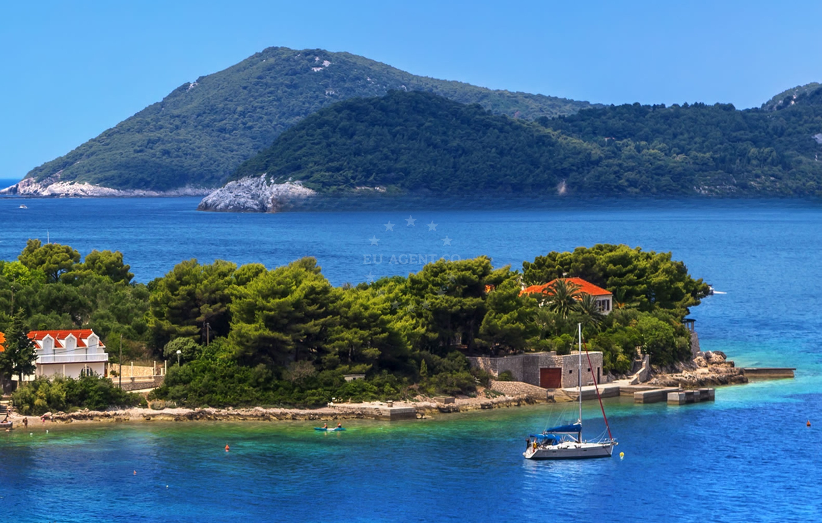Villa Rose buoys in Kolocep, South Dalmatia Croatia