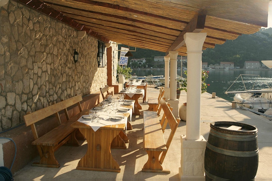 Restaurant Triton with panoramic sea views on Lastovo Island, Croatia