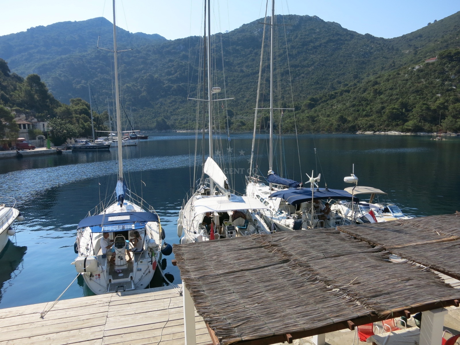 View of Konoba Baro restaurant from the quay in Okuklje