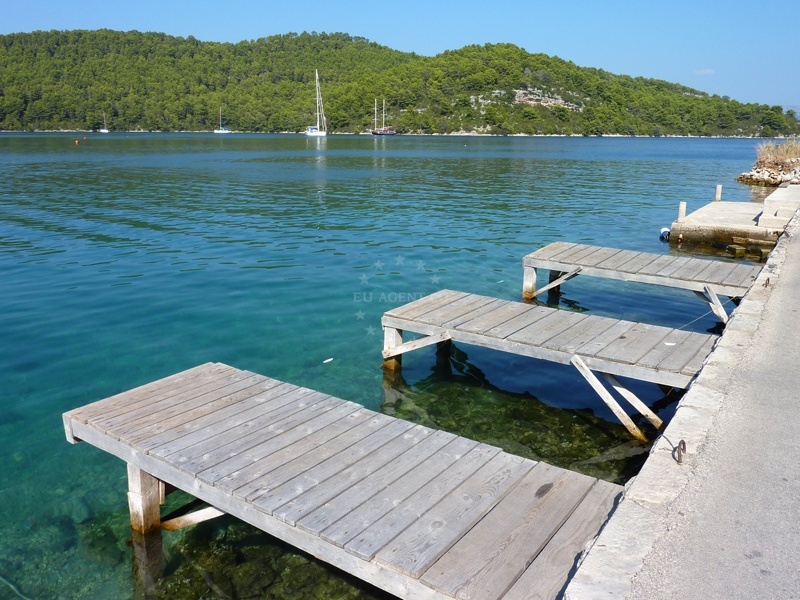 Nautical buoy markers near Polace Harbour, Mljet