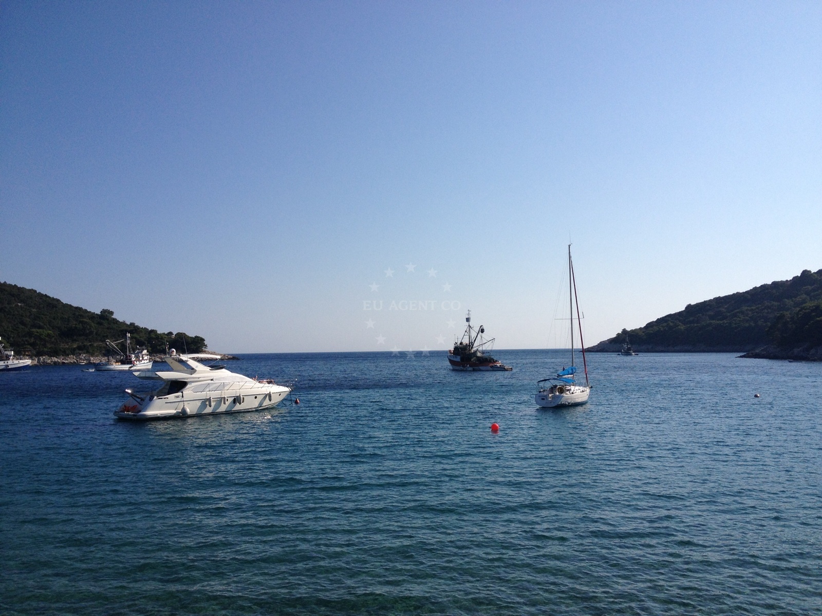 View of Konoba Kod Ante restaurant from the buoy field, Saplunara, Mljet