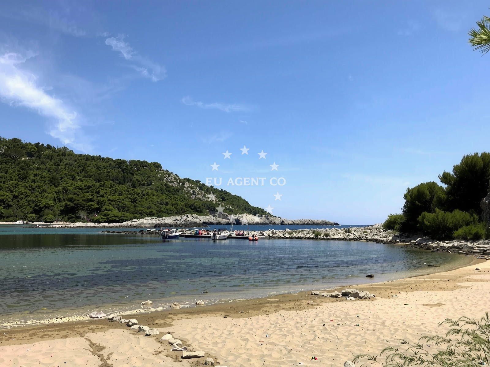 Plaza Limuni Beach near Limuni Quay, Mljet