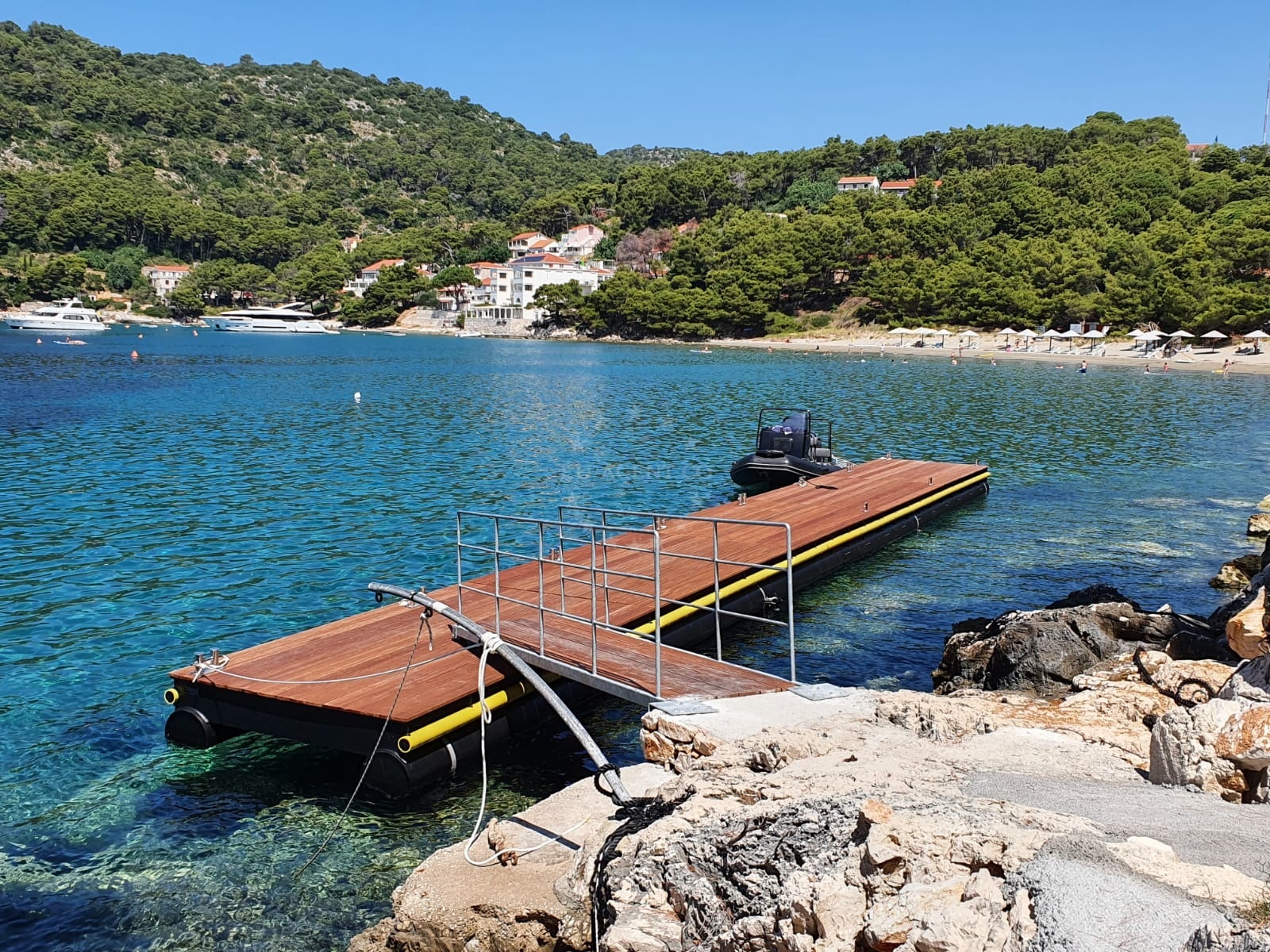 Yacht mooring at MS Restaurant Jetty, Saplunara