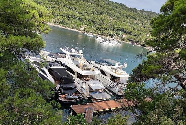 View of Saplunara Bay from MS Restaurant Jetty