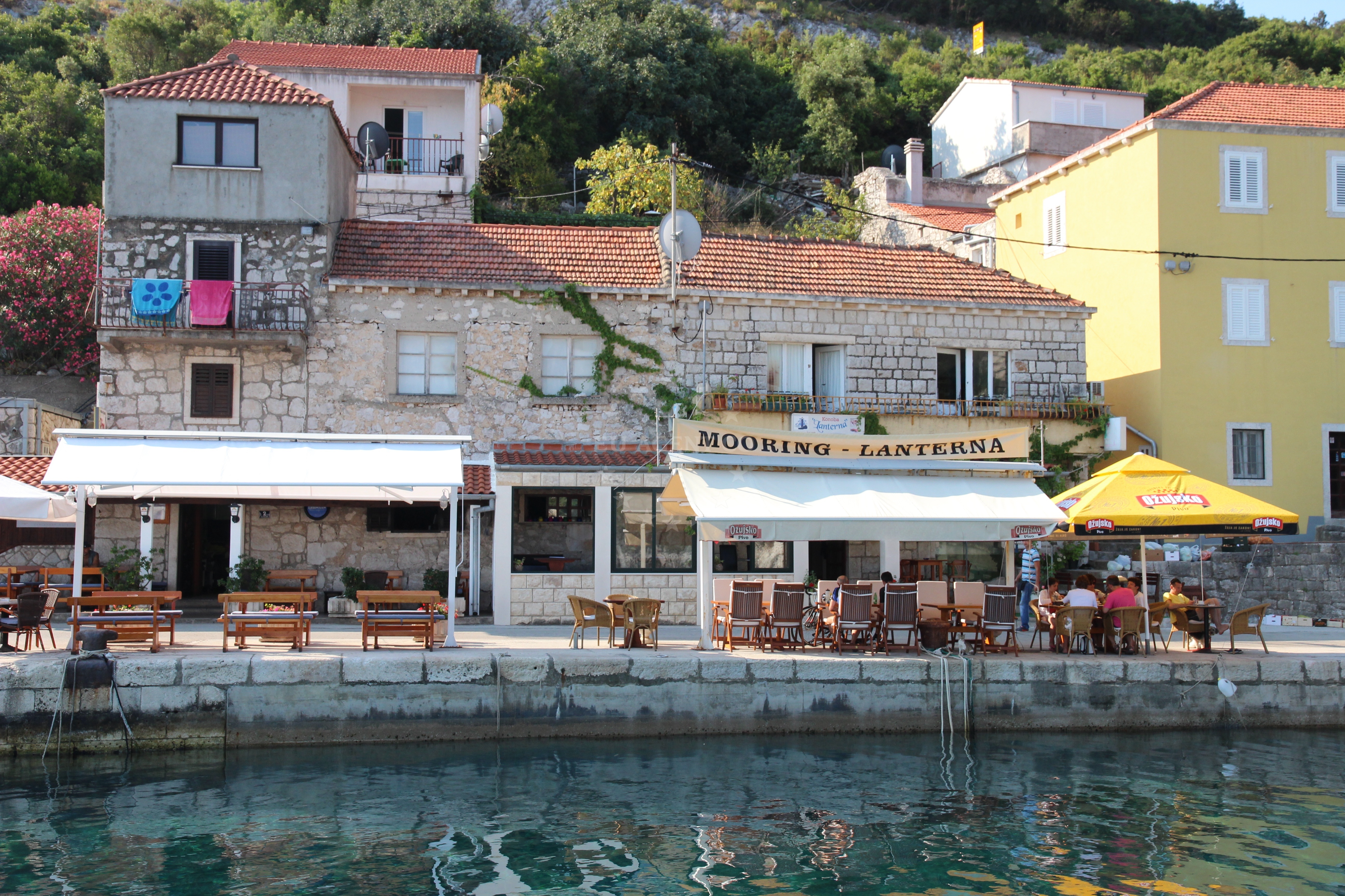 Coastal view near Quay mooring location in Sobra on the island Mljet, Croatia