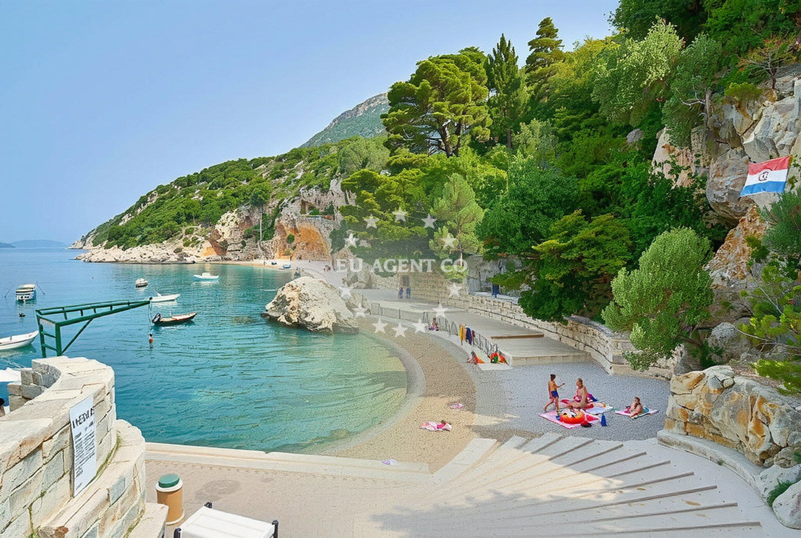 Approach and location view of Radisson Blu Resort Marina buoy field in Jetty in Orašac, South Dalmatia, Croatia photo 3