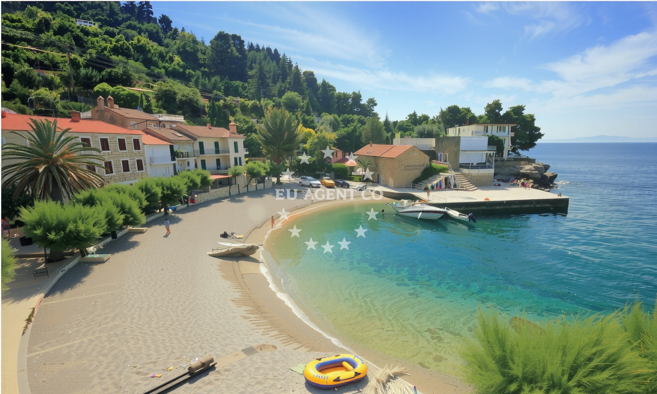 Podobuce Quay, South Dalmatia, Croatia with mooring lines and nearby bays