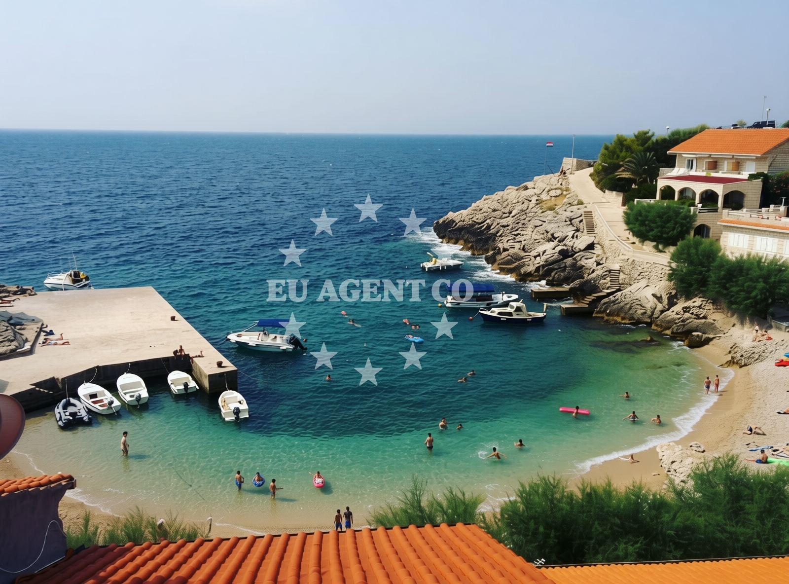 Adriatic Sea view from Podobuce Quay