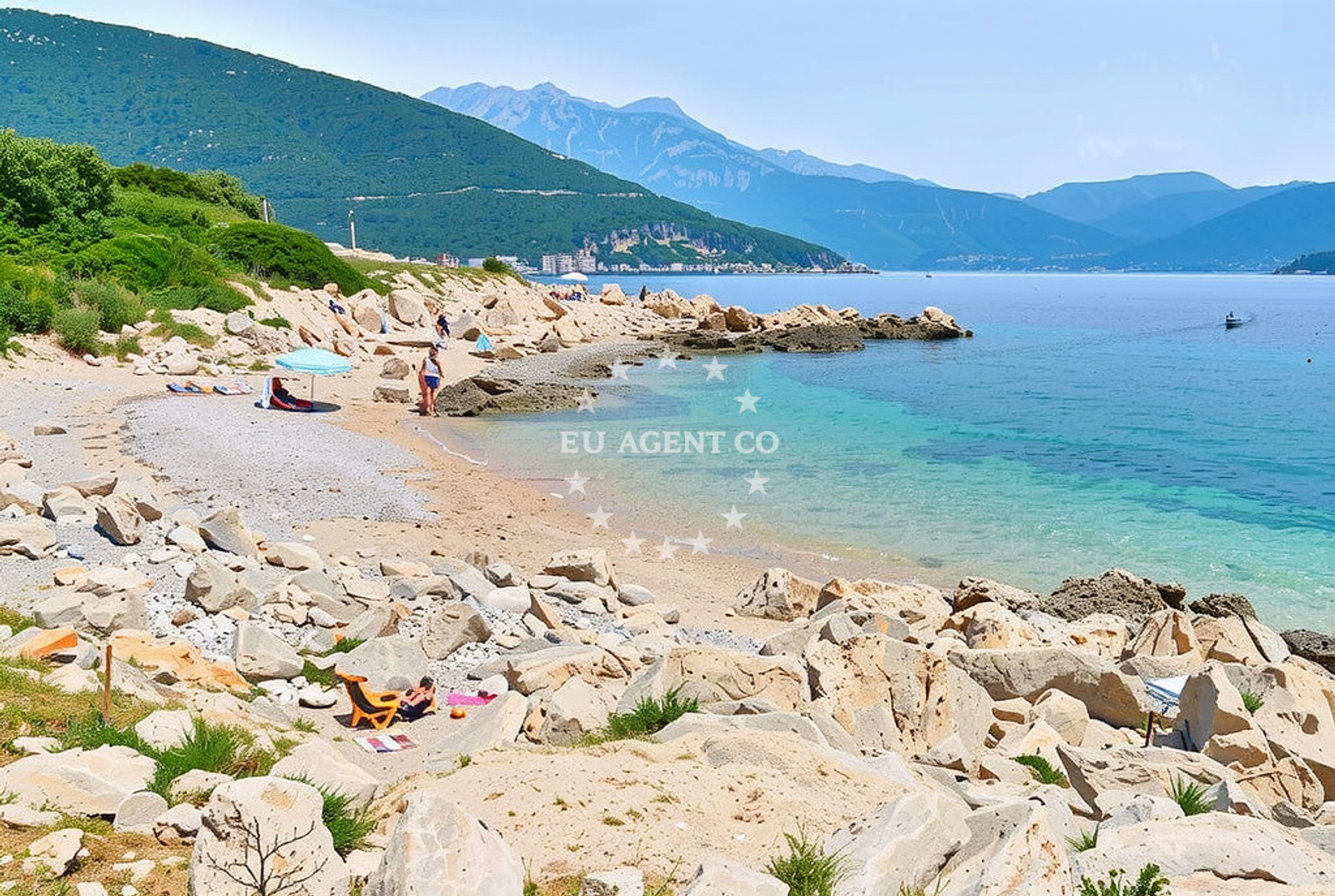 Cipavica Quay with stone landing area on the west shore of Prevlaka.
