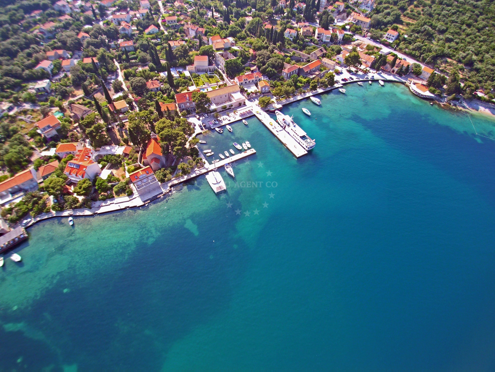 Nautical chart detail showing Konoba Kasar Jetty location in Zaton, Croatia