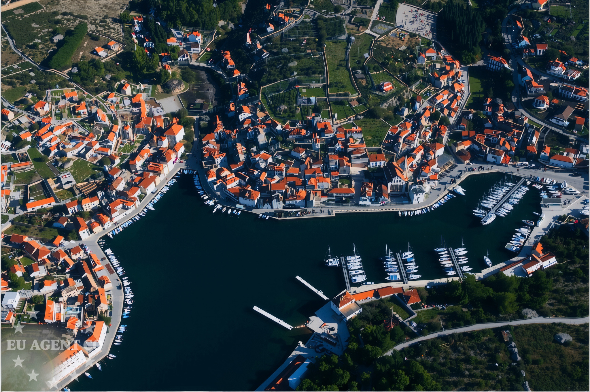 Fuel station in Bol, Brač, Central Dalmatia, Croatia with marina and boat access