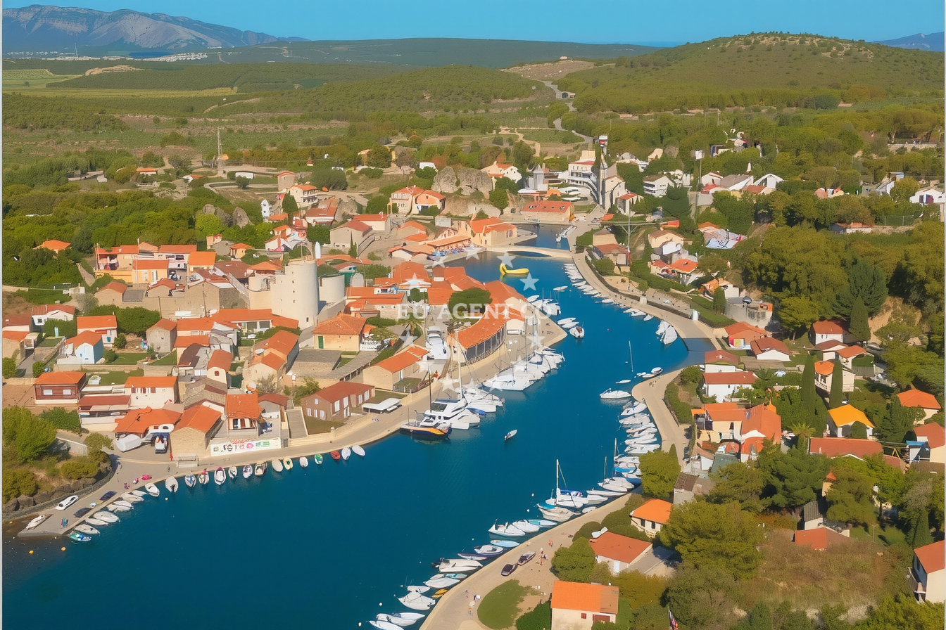 Approach and location view of Ina fuel station in Fuel station in Vrboska on the island Hvar, Central Dalmatia, Croatia photo 3