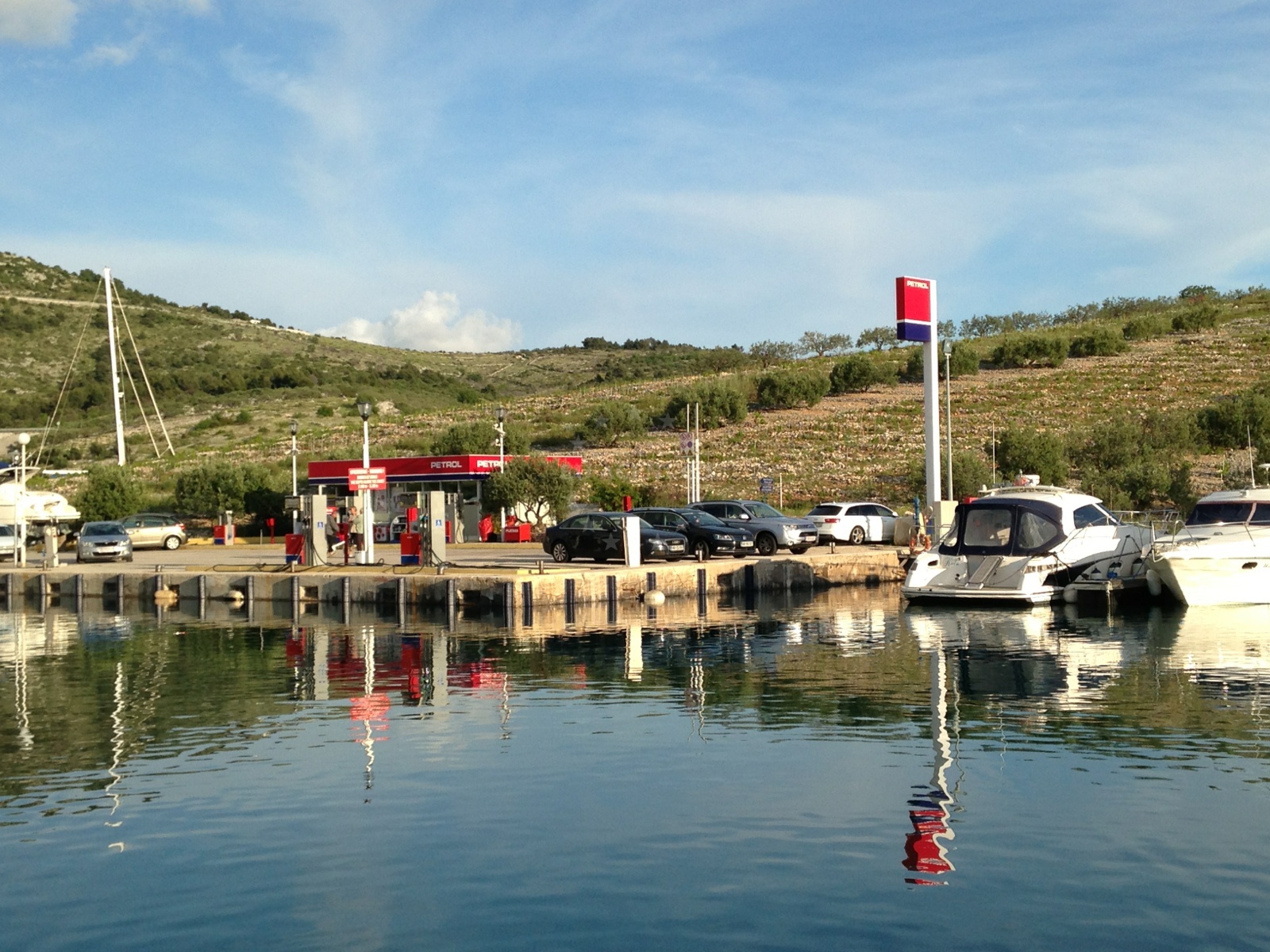 Fuel station with Adriatic Sea view, Primosten, Croatia