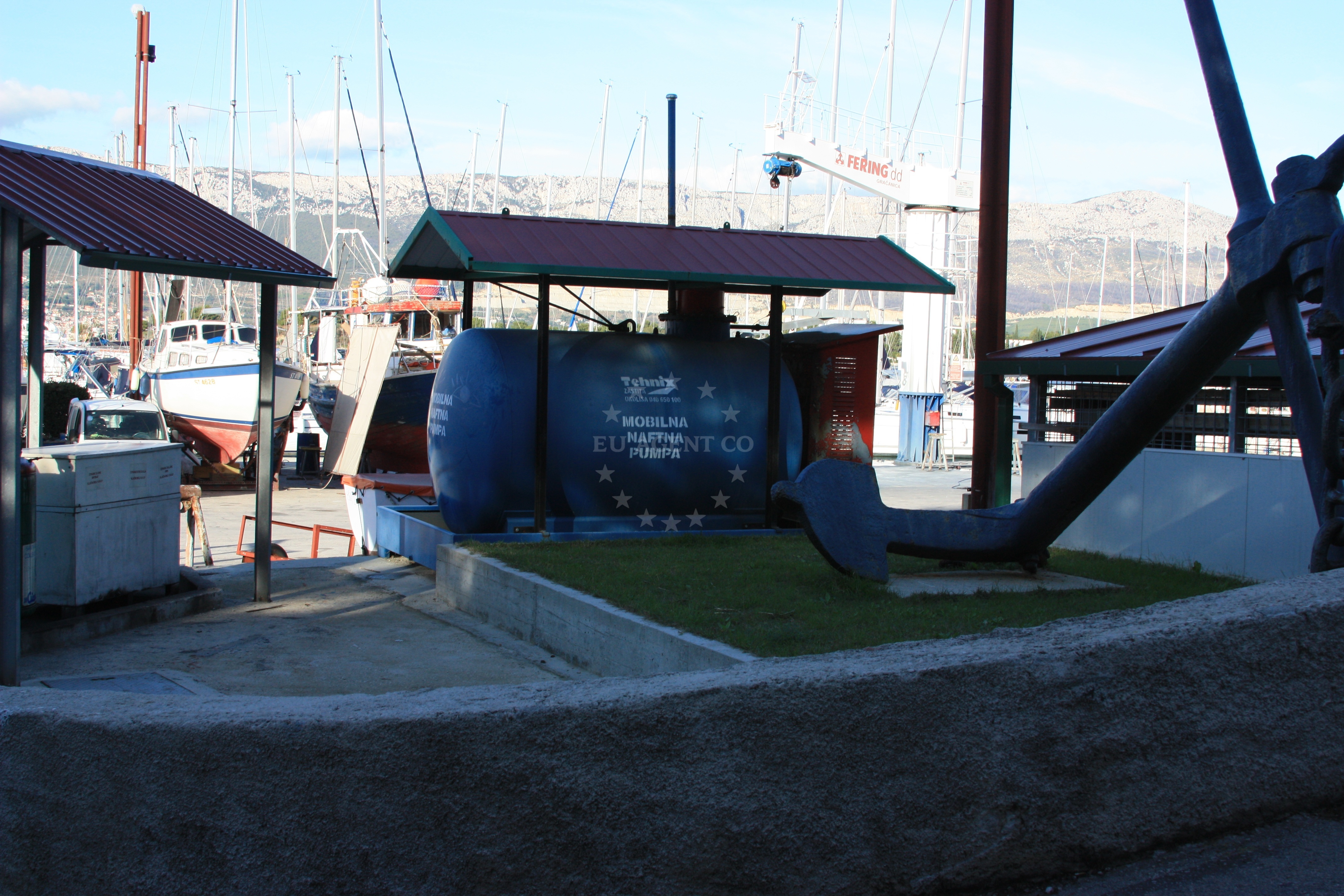 Mobile fuel station in Split, Central Dalmatia, Croatia, serving yachts and vessels