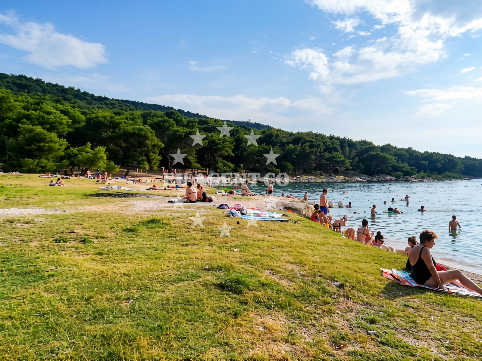 Marina Kaštela in the distance from fuel station