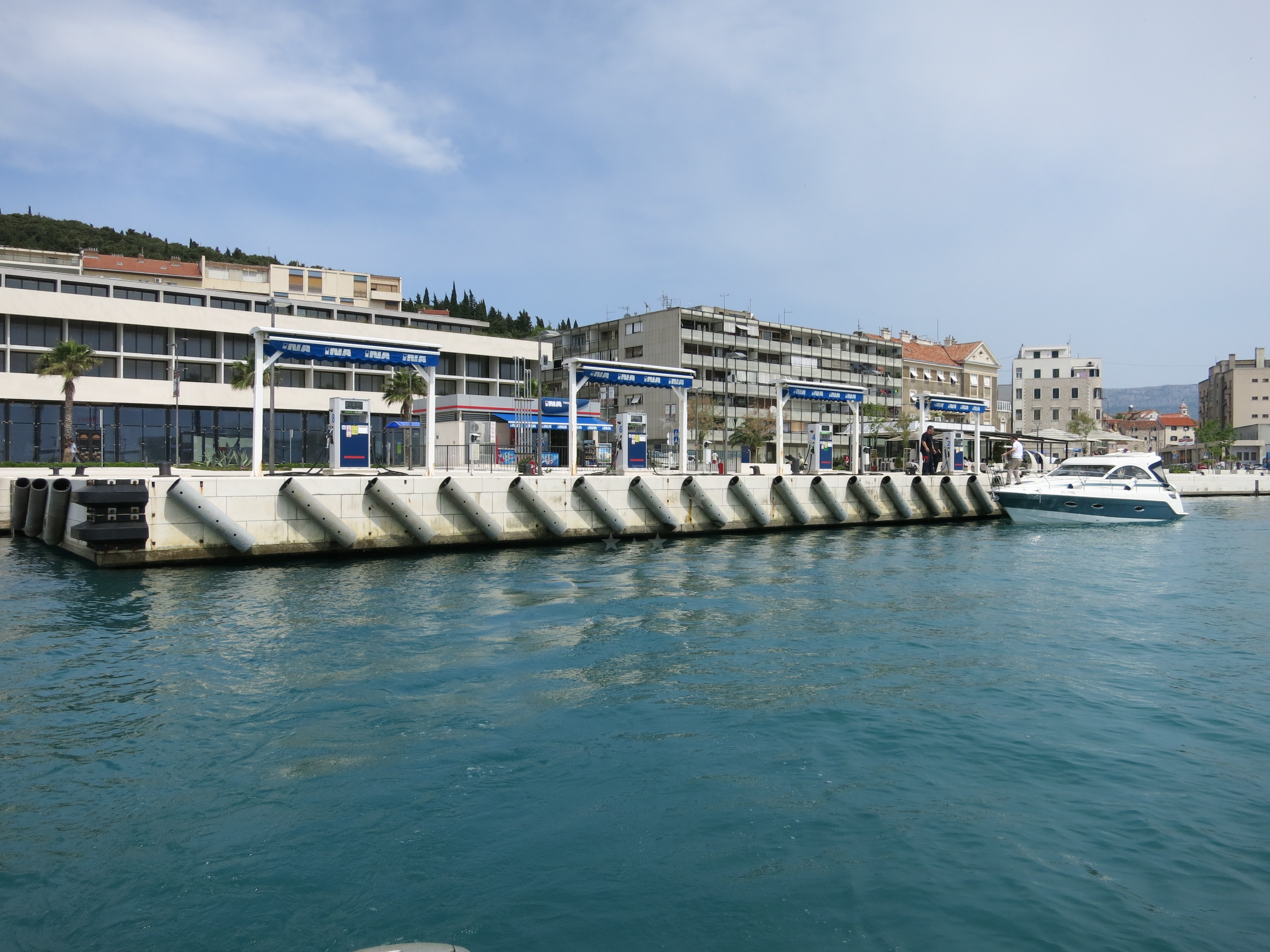 Fueling operations at Ina Station near Split Marina