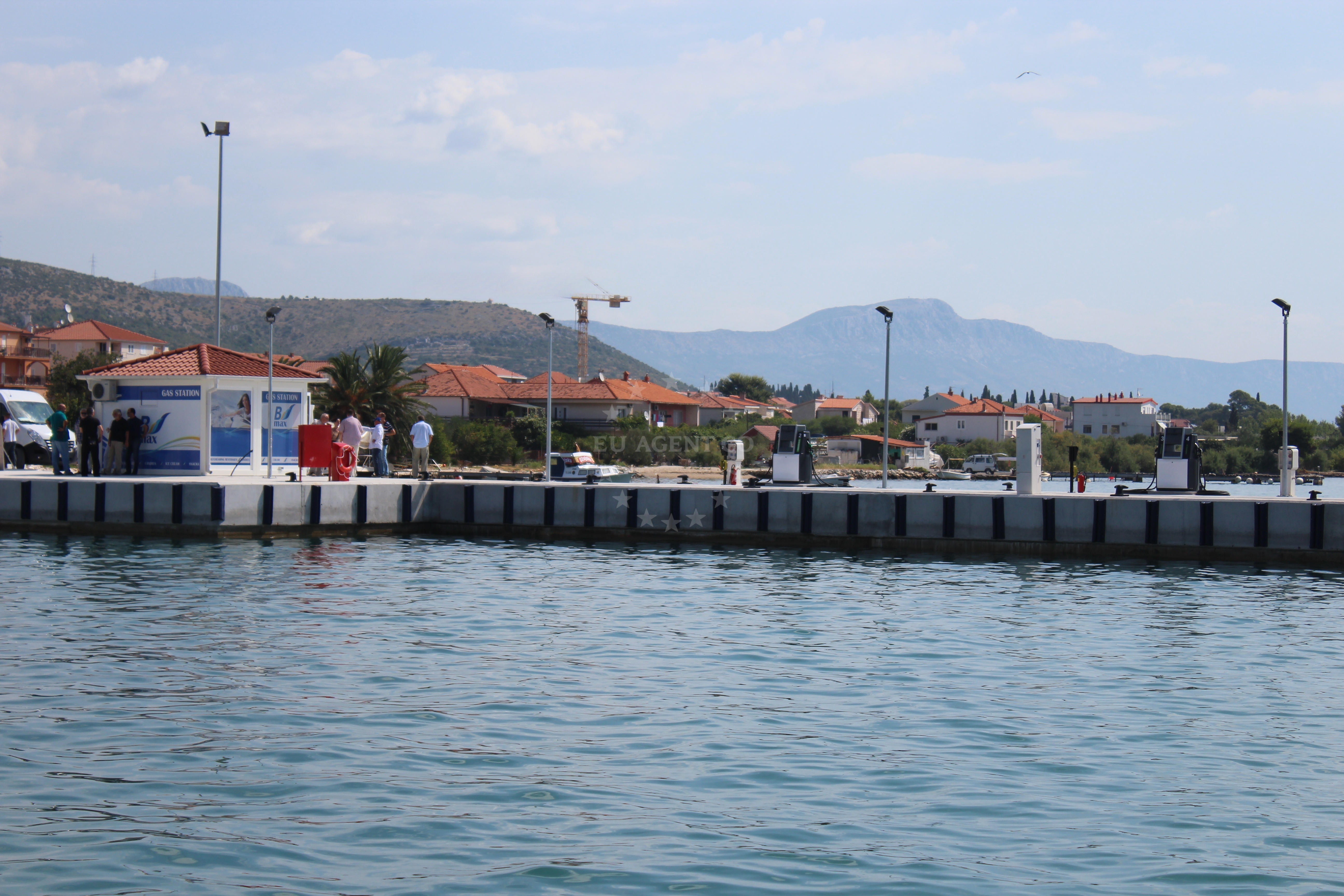 Fuel dispensers and small shop at B-Max in Trogir