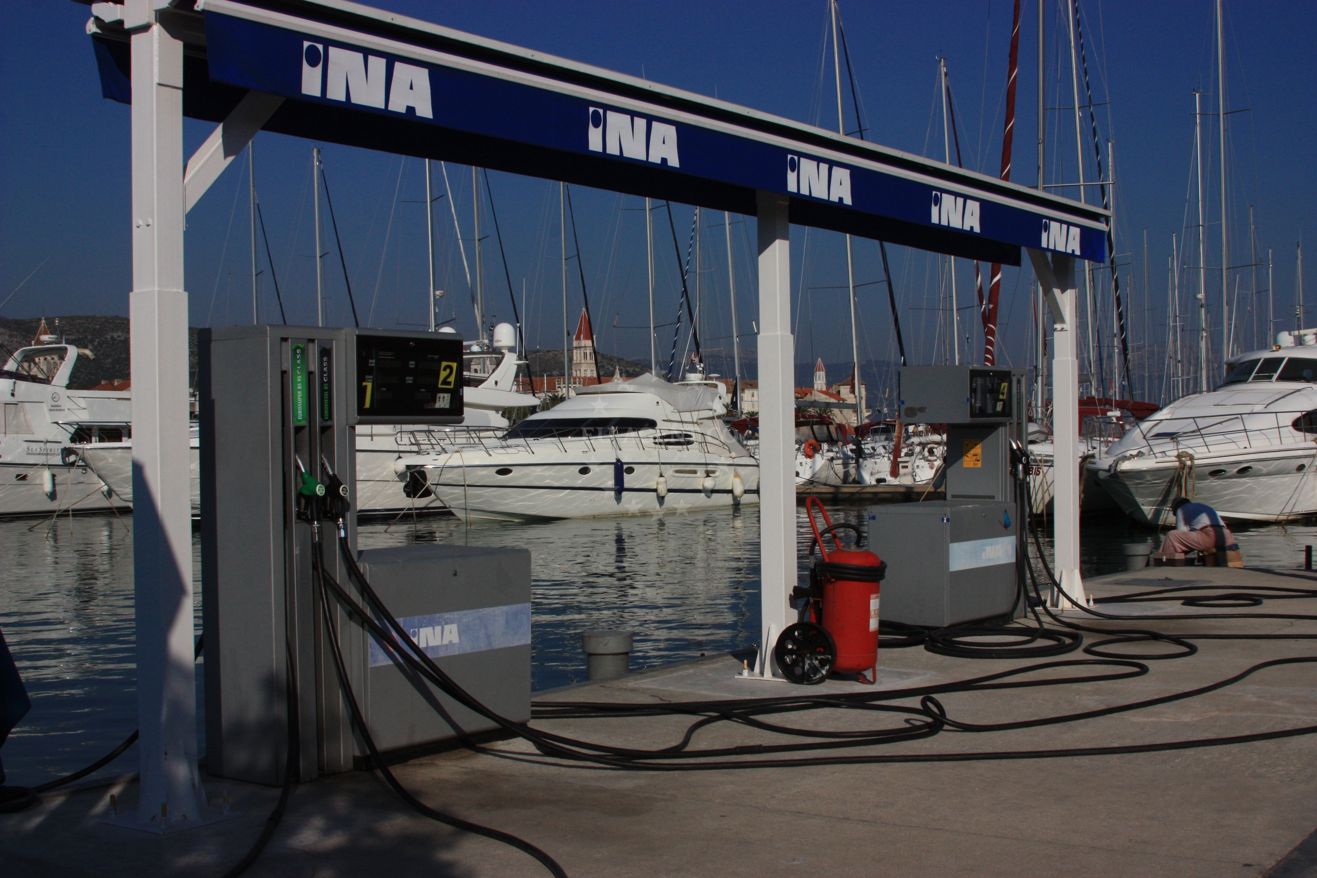 View of Trogir from Ina Fuel Station